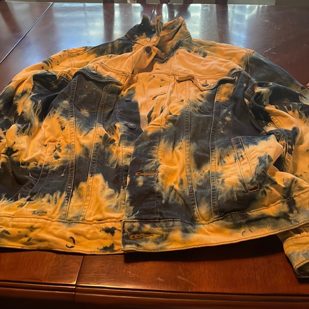 Distressed Bleached Levis Jacket